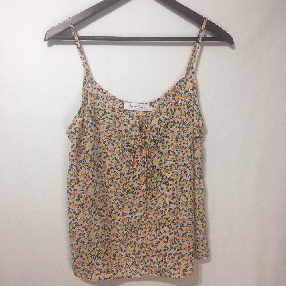 All In Favor Floral  Print Tank Top
